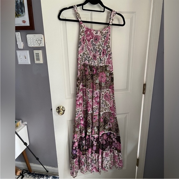 Spell Floral Patchwork Maxi Dress - Pink and Purple - Picture 7 of 16
